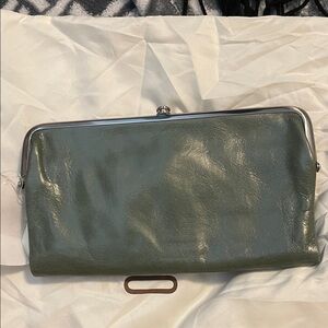 HOBO Olive Leather Clutch